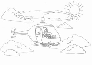 Ausmalbild Helicoper