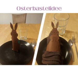 Osterbastelidee Tischdeko