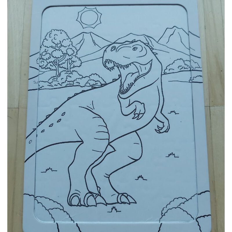 Ausmalpuzzle Dino