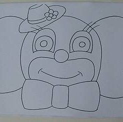 Ausmal- und Bastelbild Clown