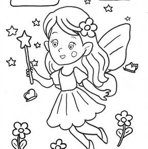 Puzzle zum Ausmalen_Fee