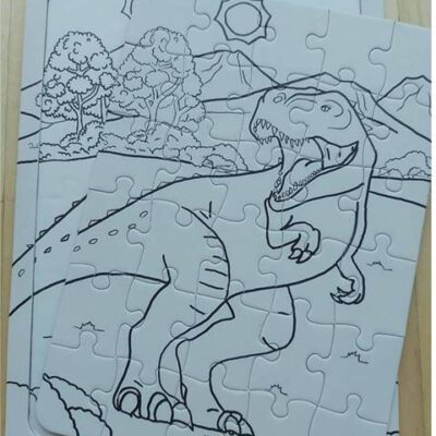Ausmalpuzzle Dino