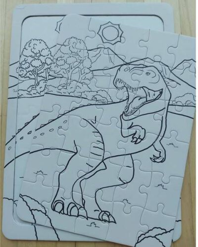 Ausmalpuzzle Dino