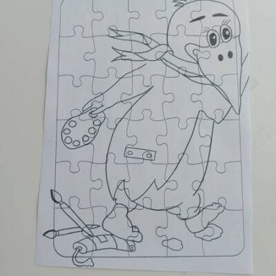 Puzzle zum ausmalen