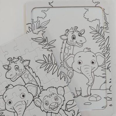 Puzzle zum Ausmalen für Kinder