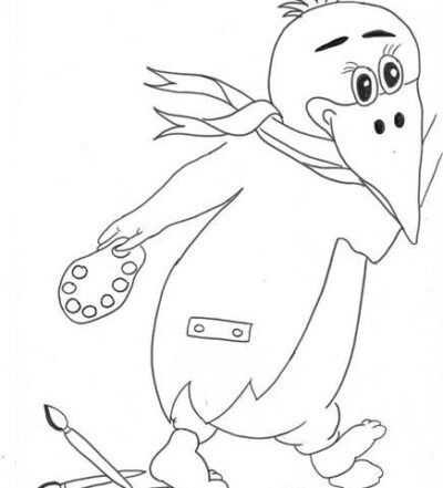 Ausmalbild_Rabe