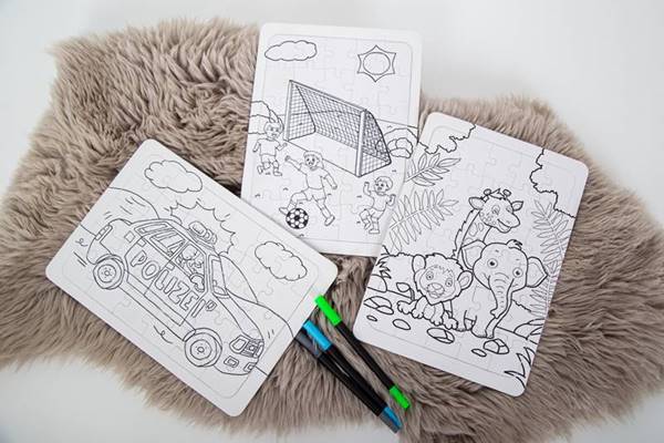 Puzzle zum ausmalen für Kinder