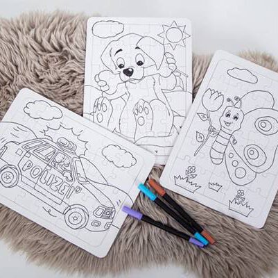 Puzzle zum Ausmalen für Kinder