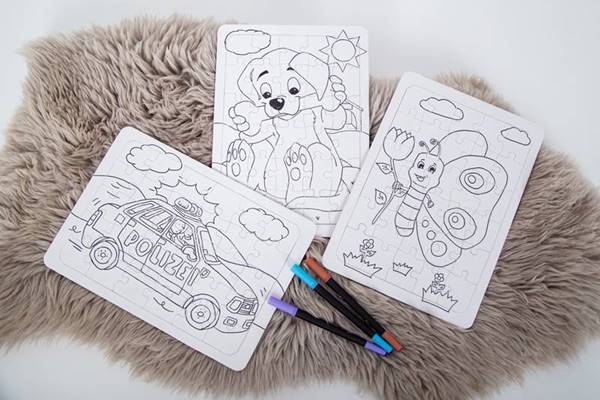 Puzzle zum Ausmalen für Kinder